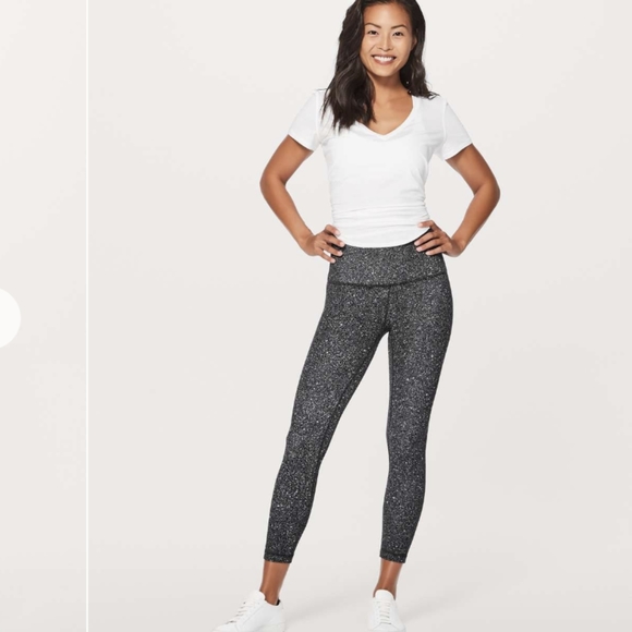 Lululemon Align Pant II (25") Luminesce Splatter Ice Grey Black - Picture 3 of 9